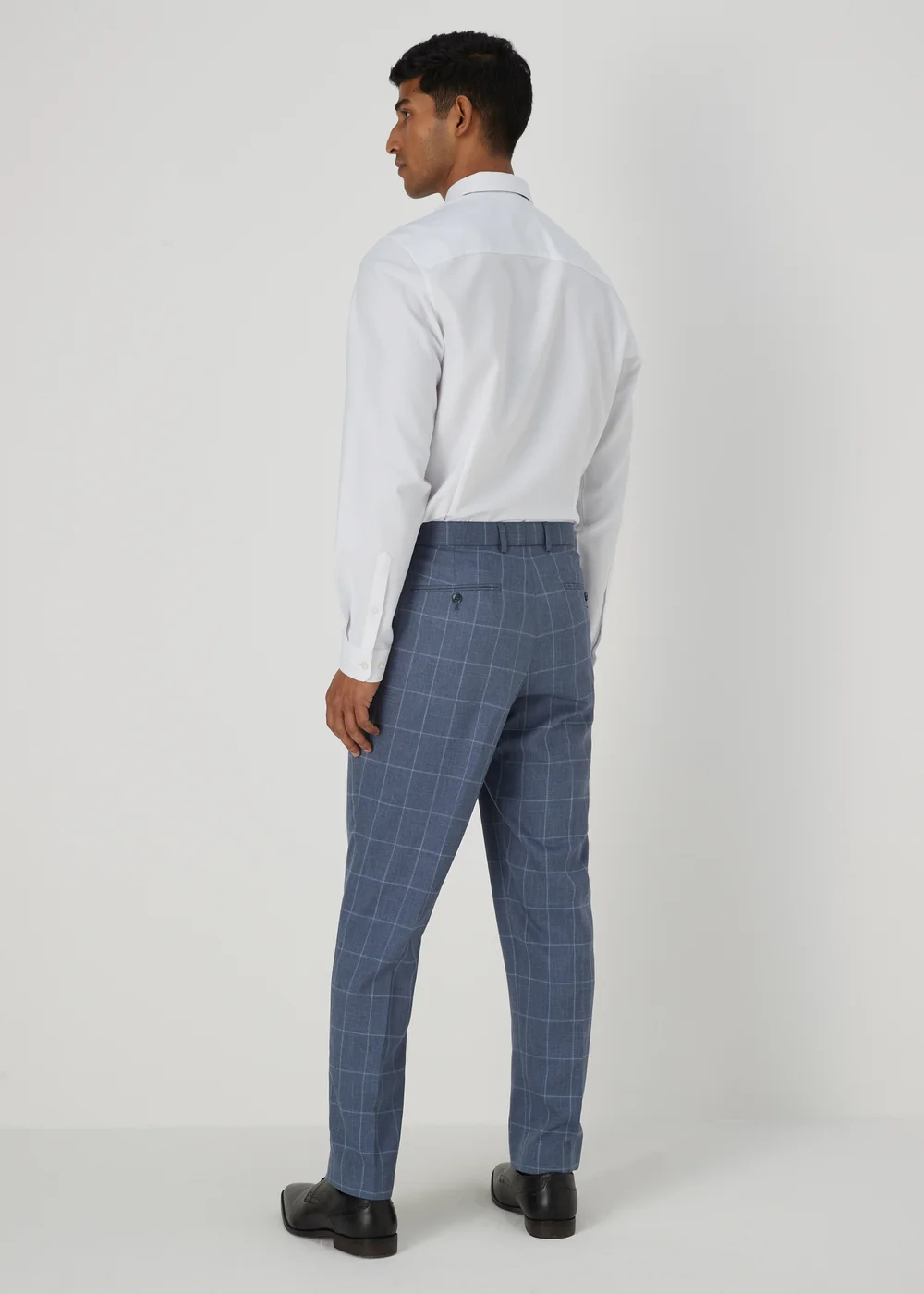 Taylor & Wright Franklin Blue Tailored Fit Trousers - 32 Waist 29 Leg Image 2