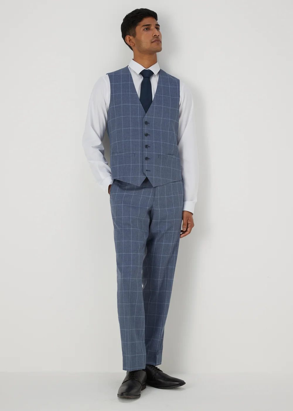 Taylor & Wright Franklin Blue Tailored Fit Trousers - 32 Waist 29 Leg Image 4