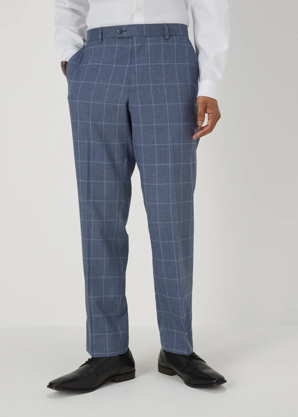 Taylor & Wright Franklin Blue Tailored Fit Trousers - 32 Waist 29 Leg Image 3