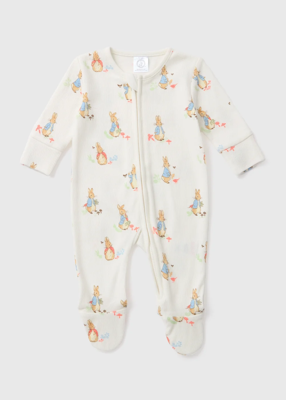 Baby Peter Rabbit Cream Sleepsuit (Newborn-12mths) - Newborn Image 1