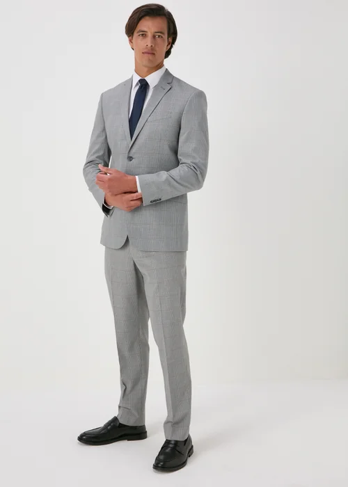 Taylor & Wright Grey Nelson Tailored Fit Jacket - 38 Chest Long Image 4