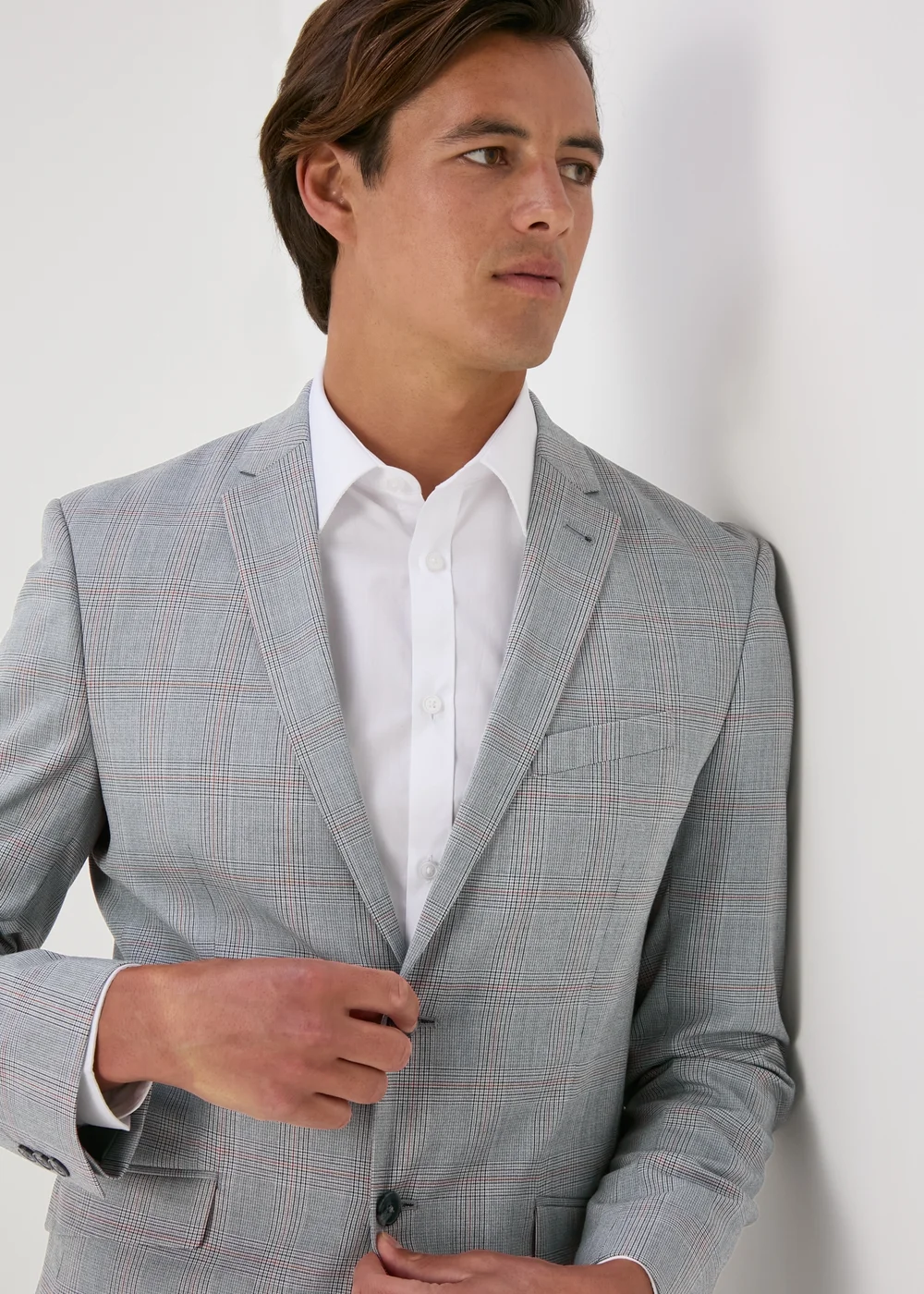 Taylor & Wright Grey Nelson Tailored Fit Jacket - 38 Chest Long Image 1
