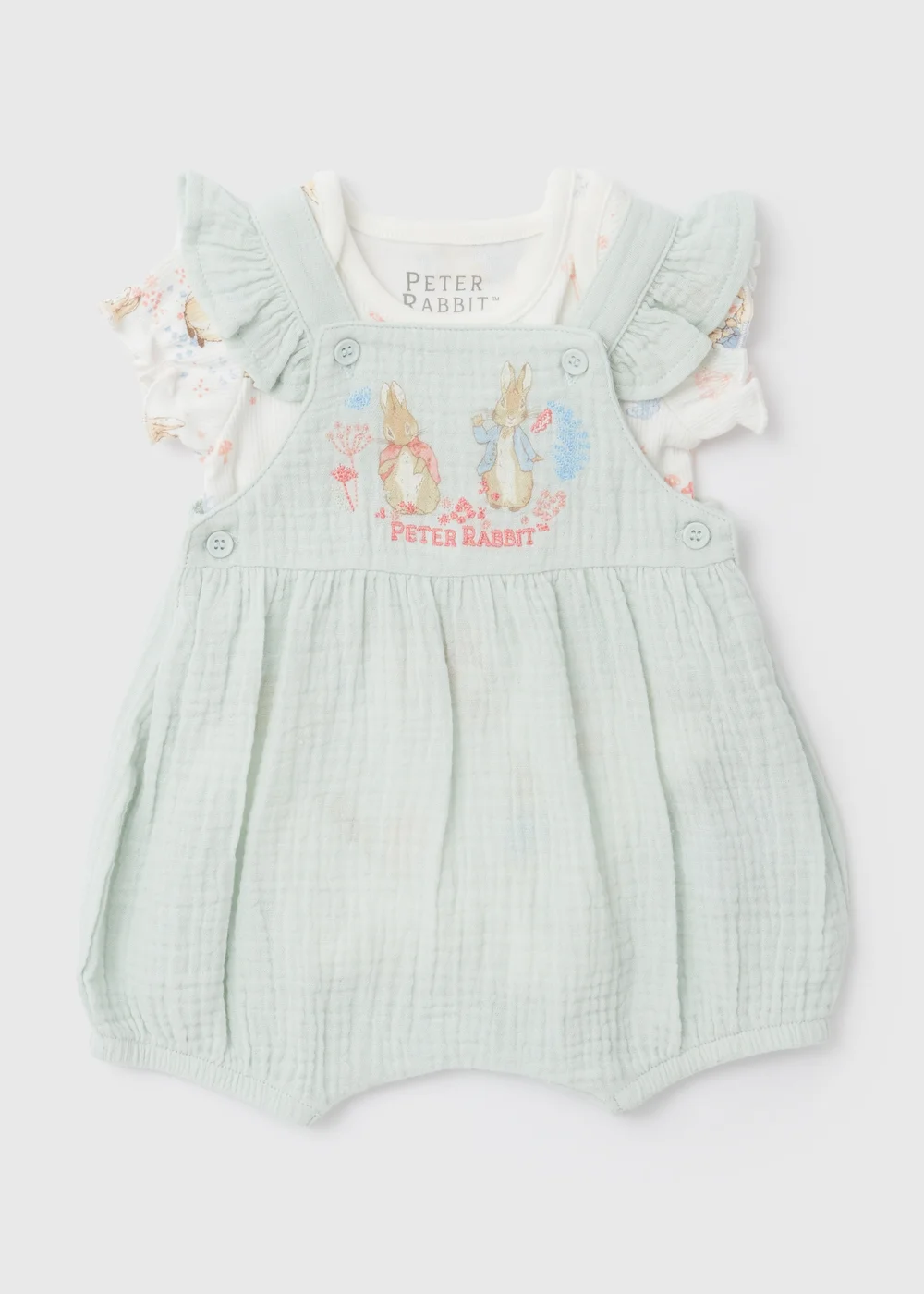 Baby Peter Rabbit Green Romper (Newborn-18mths) - 0-3 months Image 1