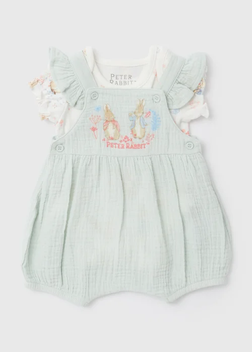 Baby Peter Rabbit Green Romper (Newborn-18mths) - 0-3 months Image 1