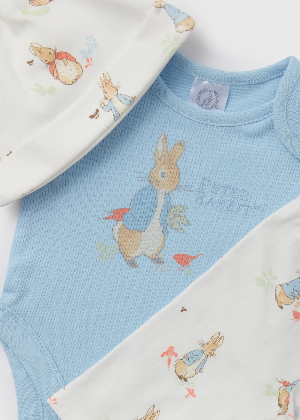 Baby Peter Rabbit Cream 3 Piece Bodysuit Leggings & Hat Set (Newborn-18mths) - 0-3 months Image 2