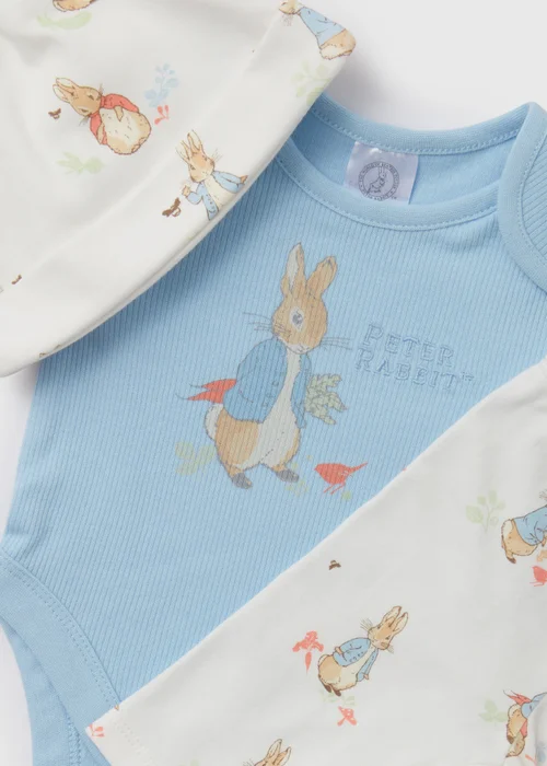 Baby Peter Rabbit Cream 3 Piece Bodysuit Leggings & Hat Set (Newborn-18mths) - 0-3 months Image 2