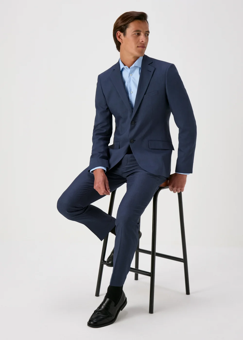 Taylor & Wright Blue Lennon Slim Fit Jacket - 38 Chest Long Image 2