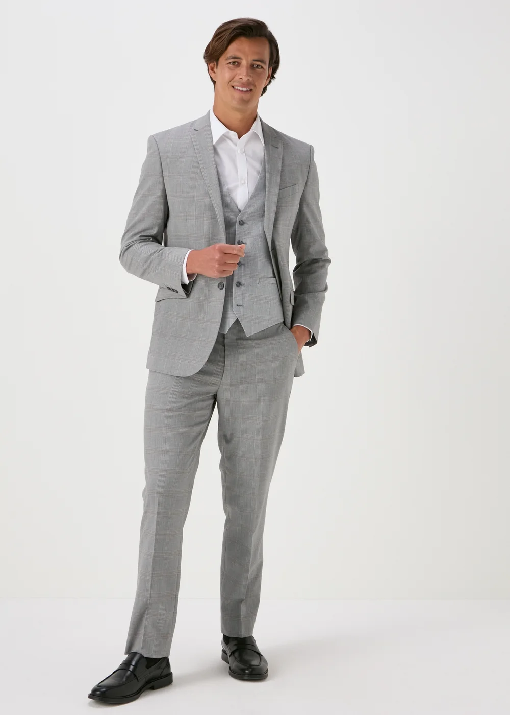 Taylor & Wright Nelson Grey Tailored Fit Waistcoat - Small Image 4
