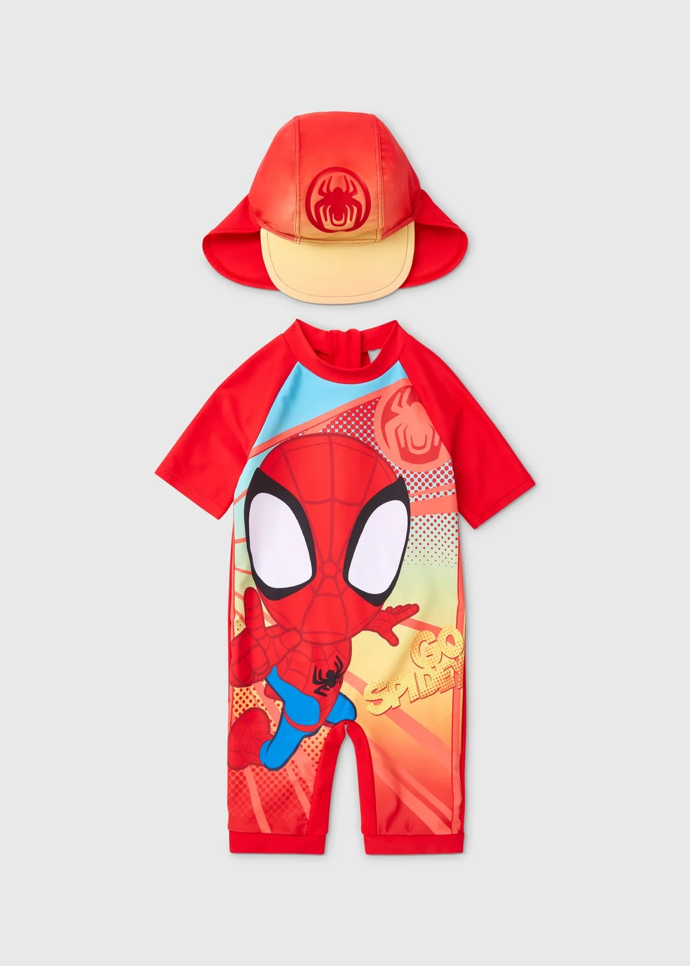 Marvel Boys Red Spidey & Friends Surf Suit (3 mths-5 yrs) - 2-3 Yrs Image 1