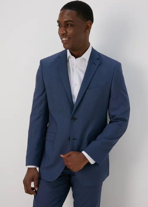 Taylor & Wright Lennon Blue Tailored Fit Jacket - 38 Chest Long Image 1
