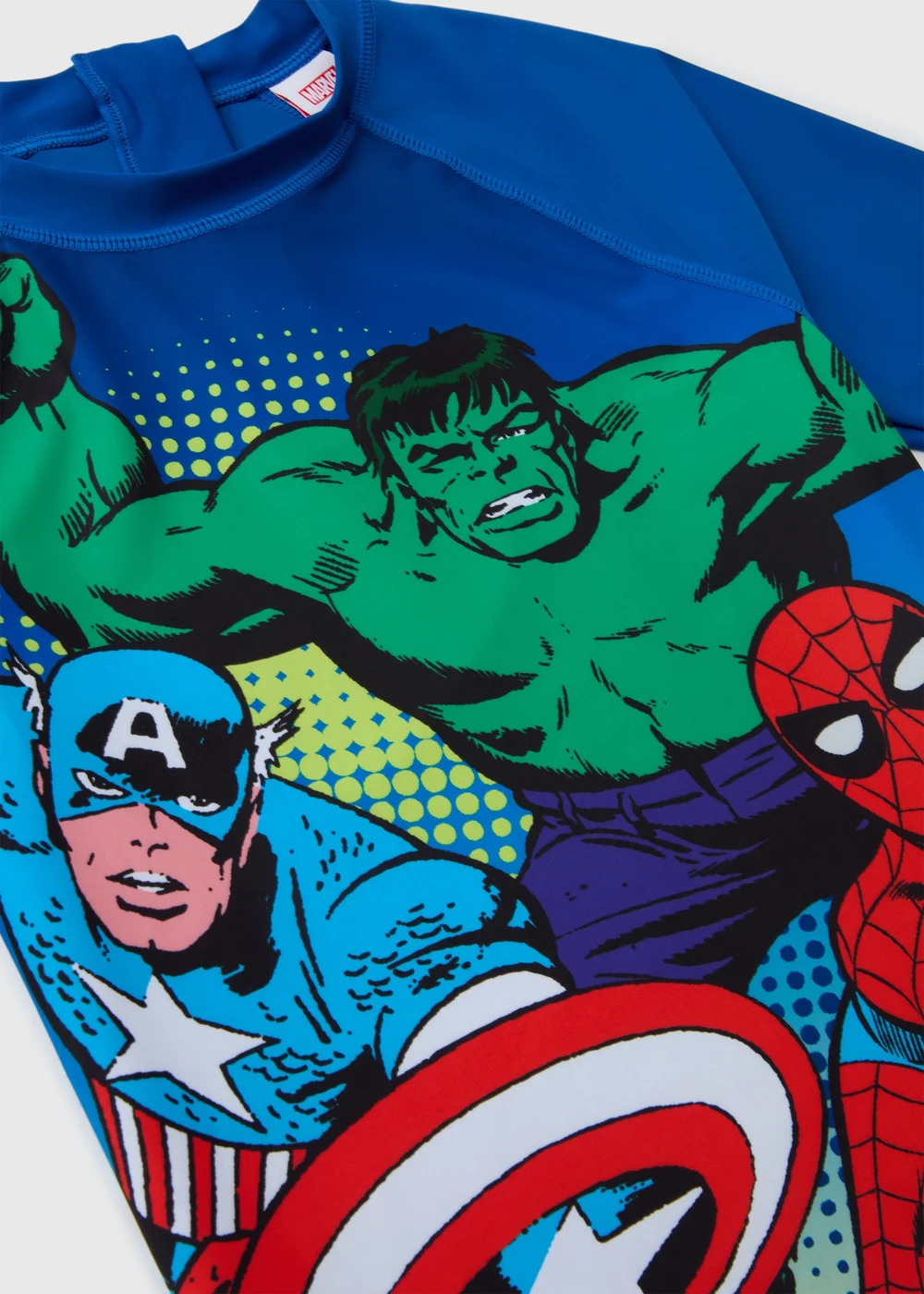 Marvel Boys Blue Rash Vest Shorts (2-11yrs) - 2-3 Yrs Image 2