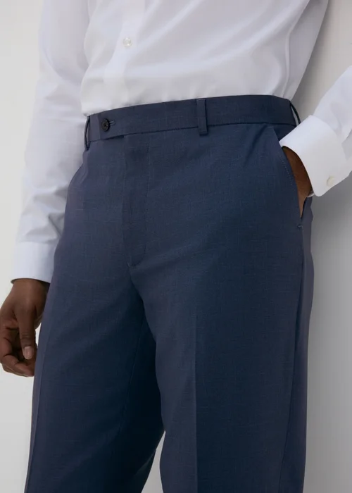 Taylor & Wright Blue Lennon Tailored Fit Trousers - 32 Waist 29 Leg Image 3