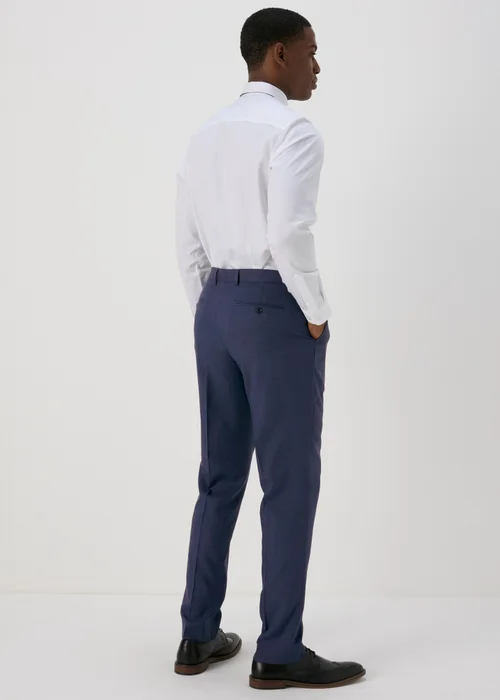 Taylor & Wright Blue Lennon Tailored Fit Trousers - 32 Waist 29 Leg Image 2