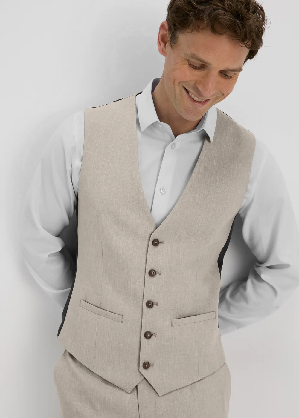 Taylor & Wright Stone Charles Slim Fit Waistcoat - Small Image 3