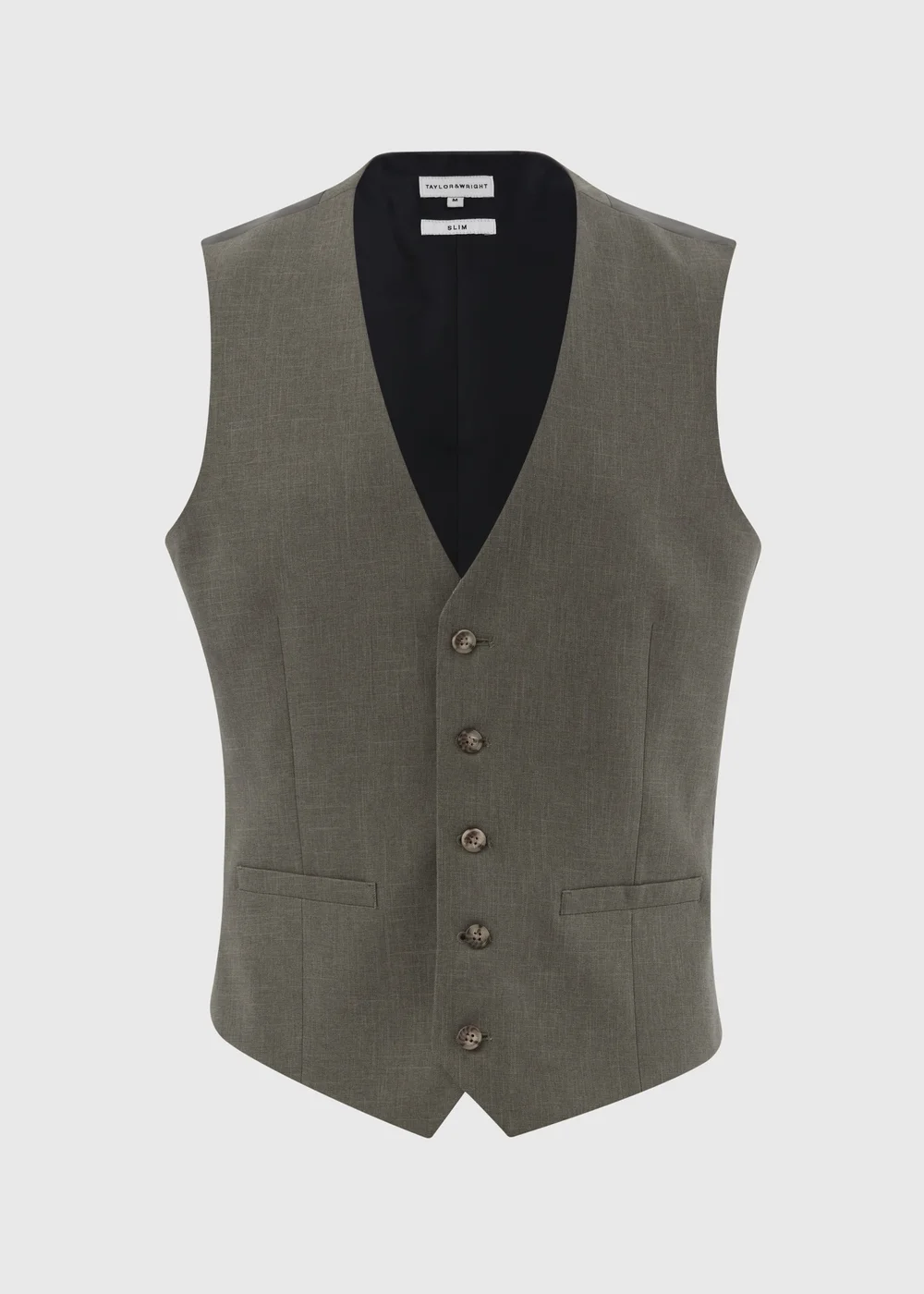 Taylor & Wright Elton Green Slim Fit Waistcoat - Small Image 5