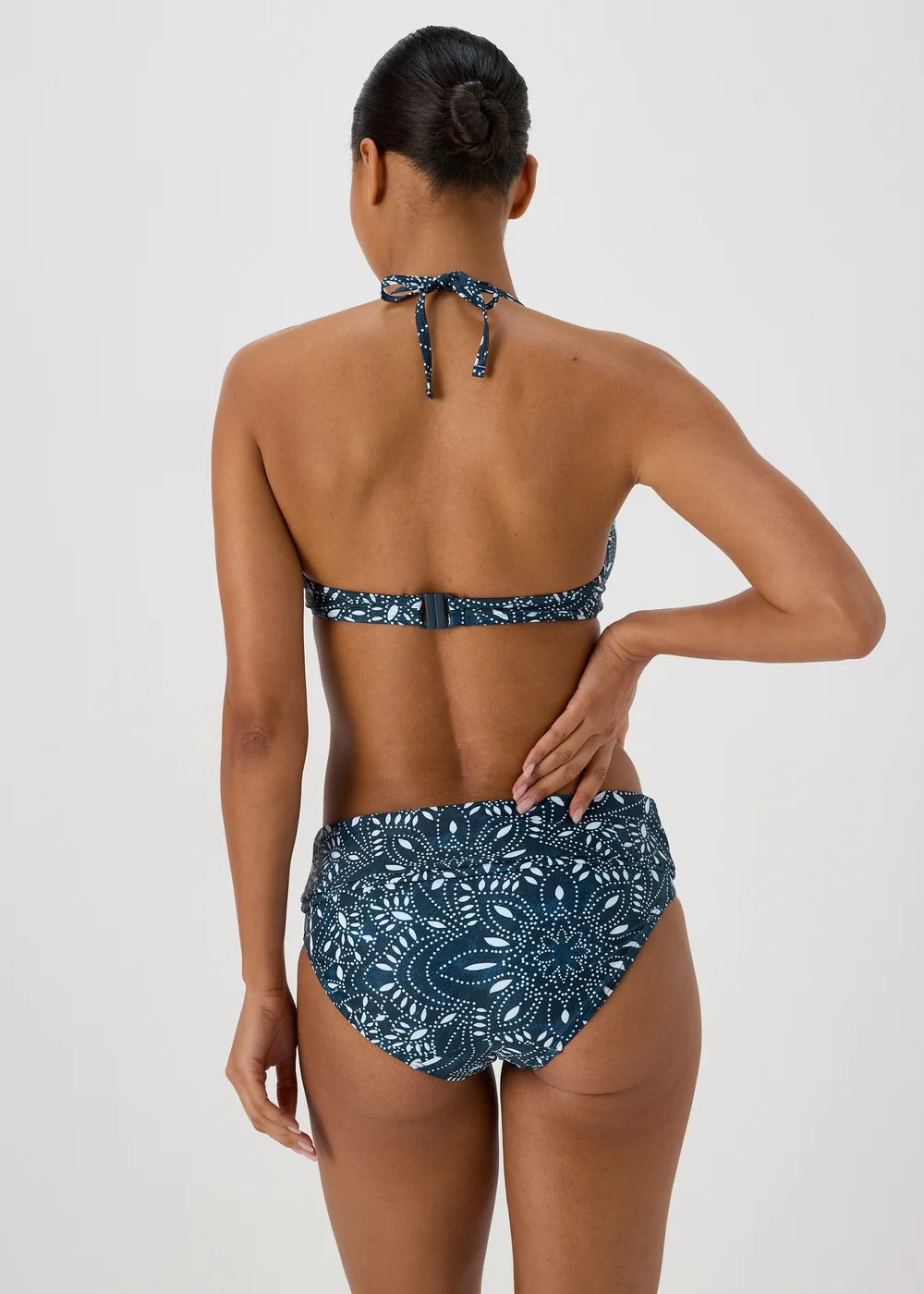 Navy Paisley Underwired Bikini Top - 32B Image 2
