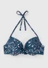 Navy Paisley Underwired Bikini Top - 32B Image 4