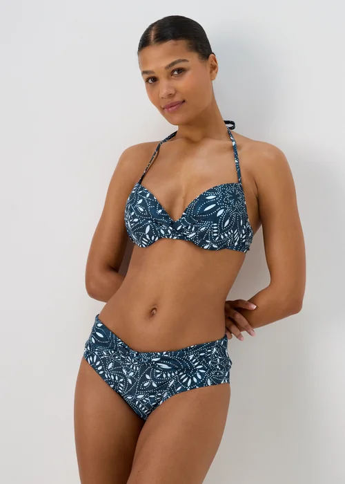 Navy Paisley Underwired Bikini Top - 32B Image 1