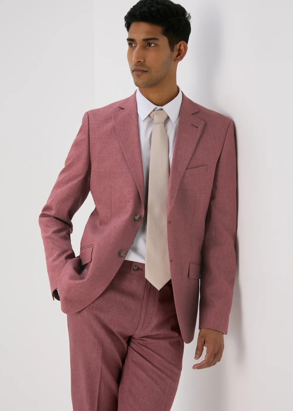 Taylor & Wright Parton Pink Slim Fit Suit Jacket - 38 Chest Long Image 1