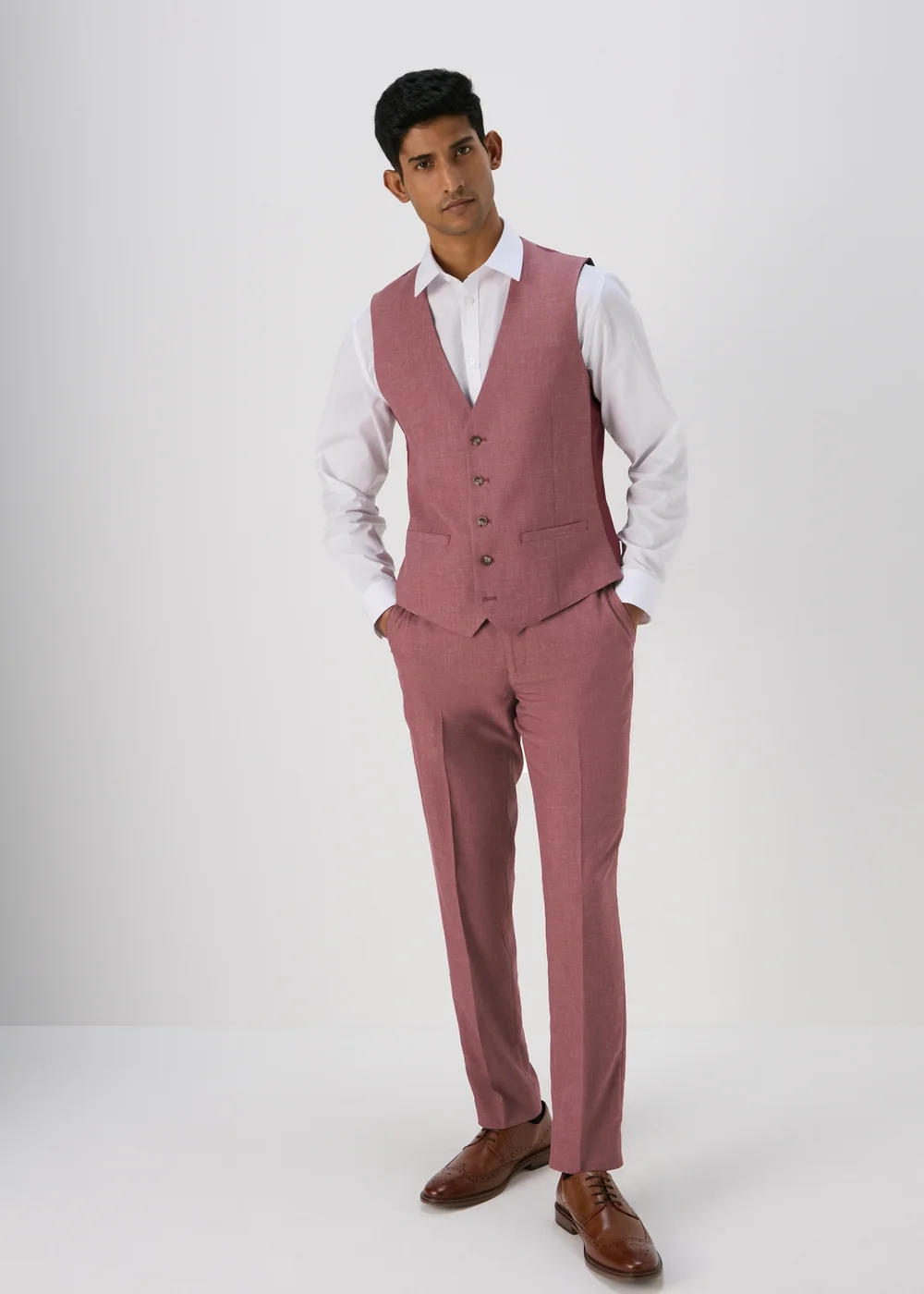 Taylor & Wright Parton Pink Slim Fit Trousers - 32 Waist 29 Leg Image 4