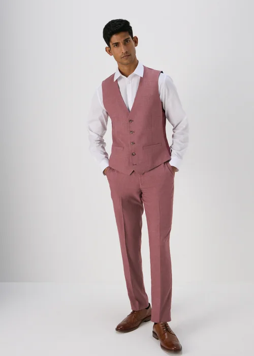 Taylor & Wright Parton Pink Slim Fit Trousers - 32 Waist 29 Leg Image 4