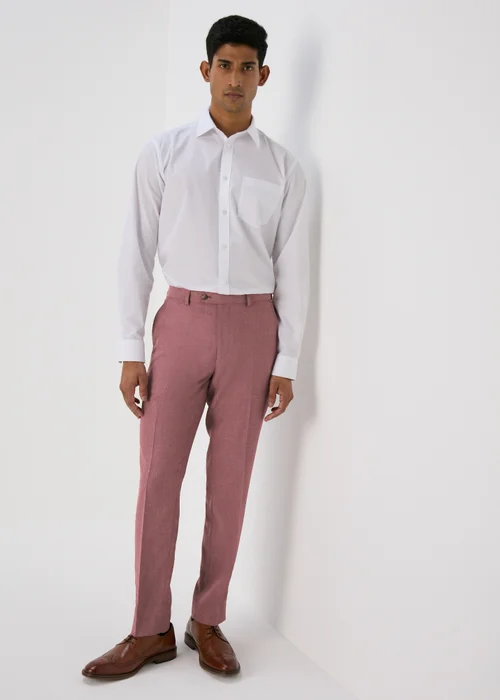 Taylor & Wright Parton Pink Slim Fit Trousers - 32 Waist 29 Leg Image 1