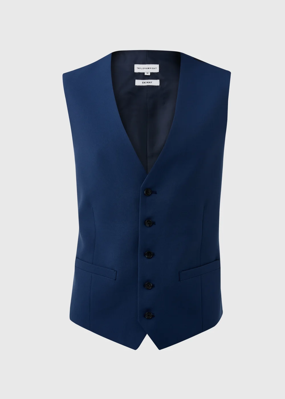 Taylor & Wright Panama Blue Suit Waistcoat - Small Image 5