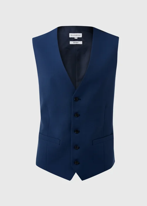 Taylor & Wright Panama Blue Suit Waistcoat - Small Image 5