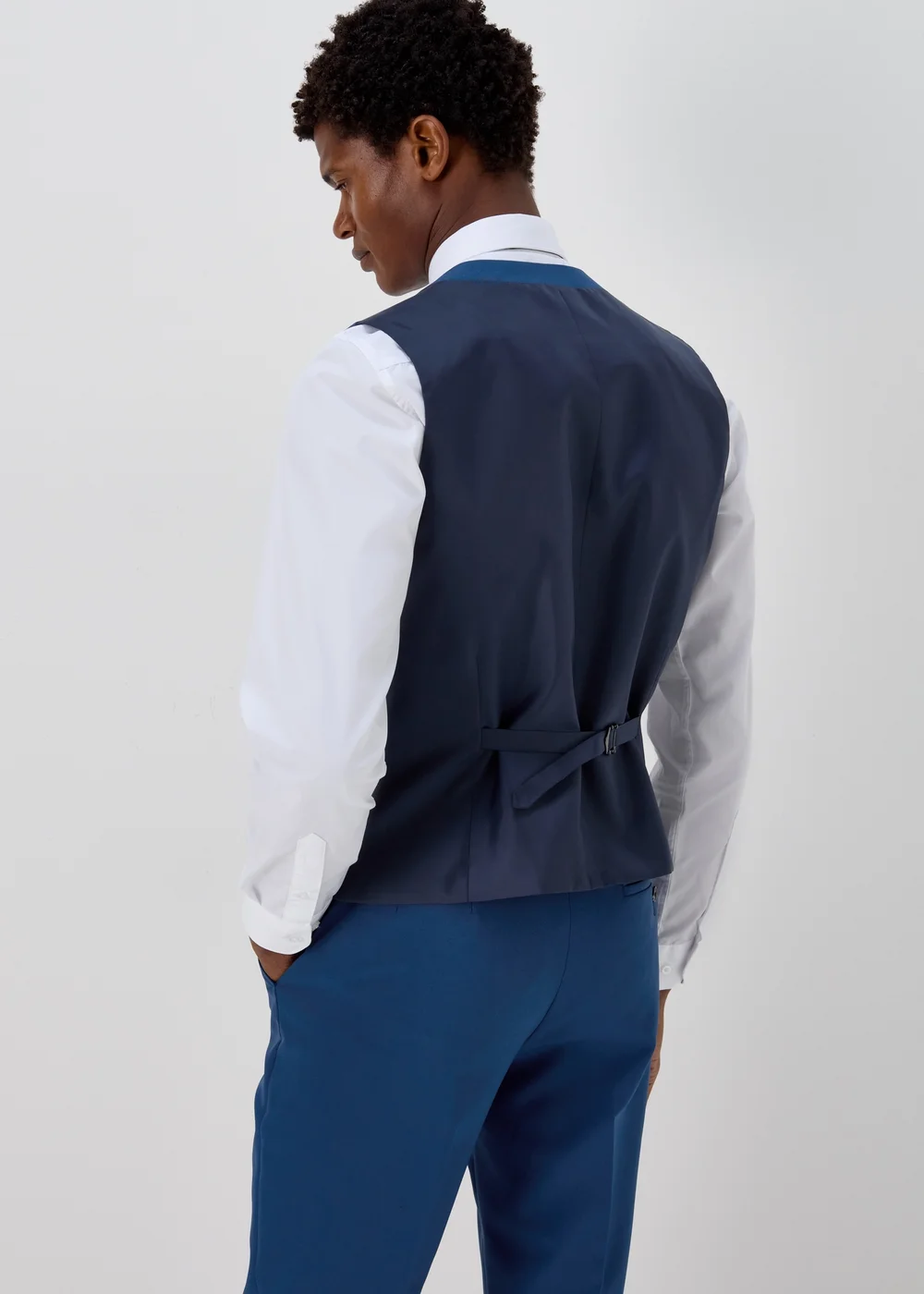 Taylor & Wright Panama Blue Suit Waistcoat - Small Image 2