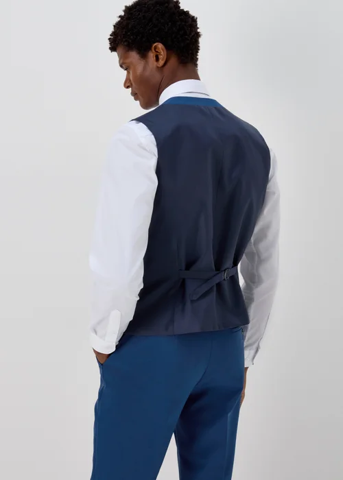 Taylor & Wright Panama Blue Suit Waistcoat - Small Image 2
