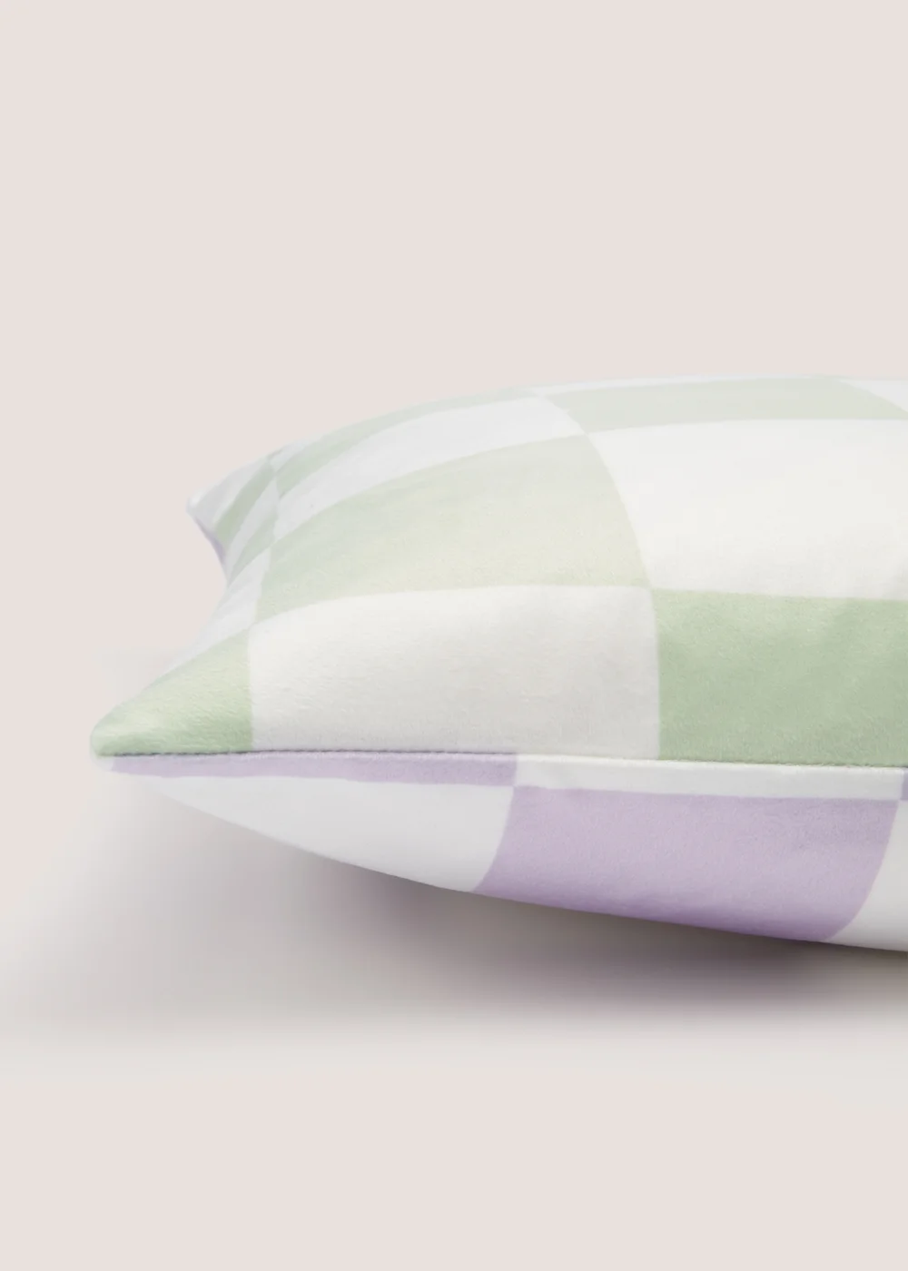 Purple And Green Check Cushion Cover (43cm x 43cm) Image 2