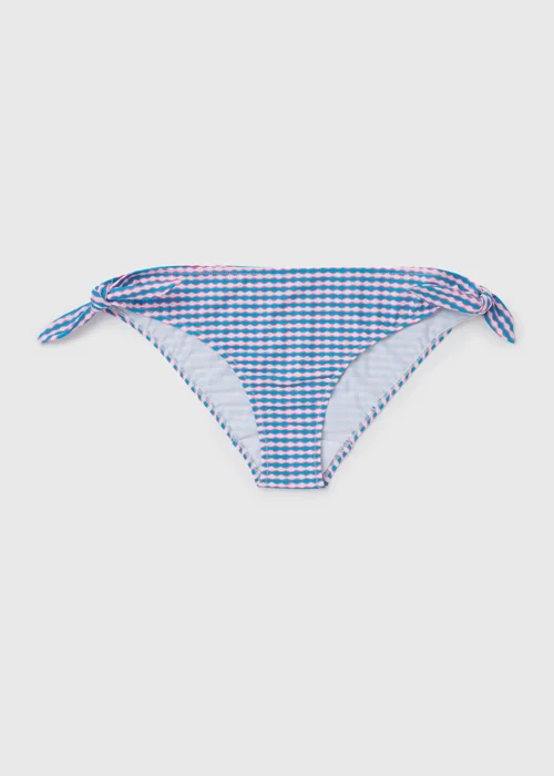 Blue Geo Print Twist Bottoms - 6 Image 4