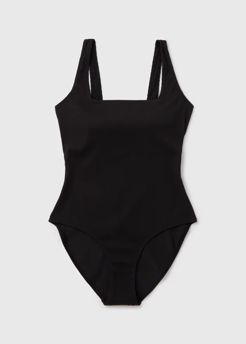Black Textured Swimsuit - 8 Image 4