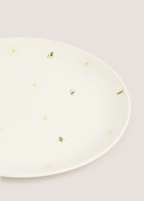 White Daisy Bee Dinner Plate (24cm) Image 2