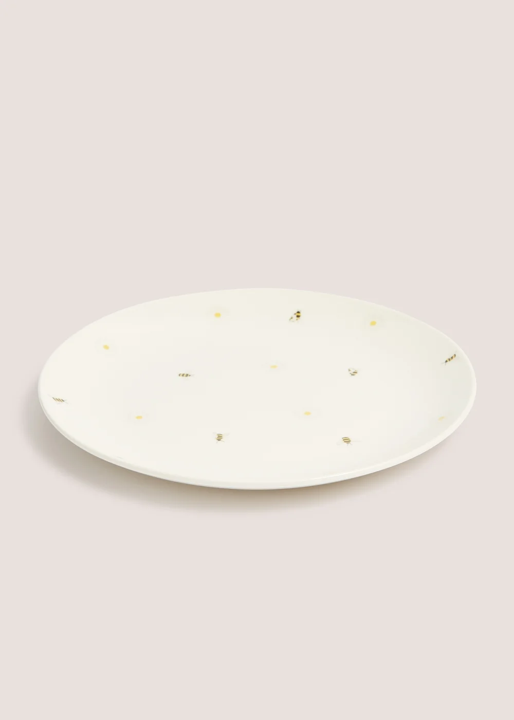 White Daisy Bee Dinner Plate (24cm) Image 1