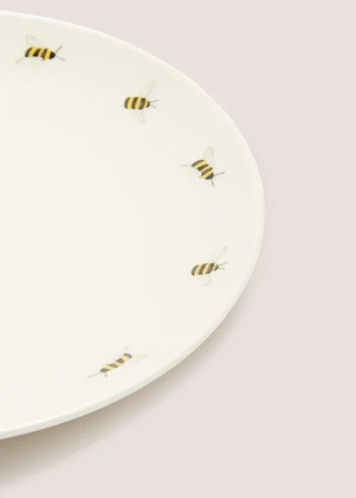 White Bee Daisy Plate (20cm) Image 2