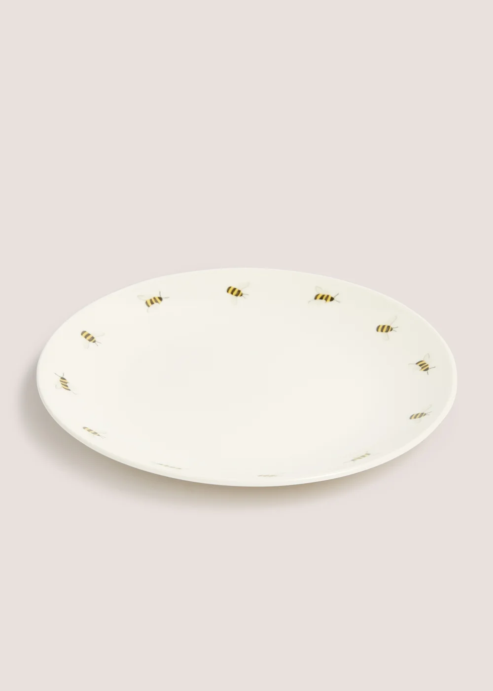 White Bee Daisy Plate (20cm) Image 1