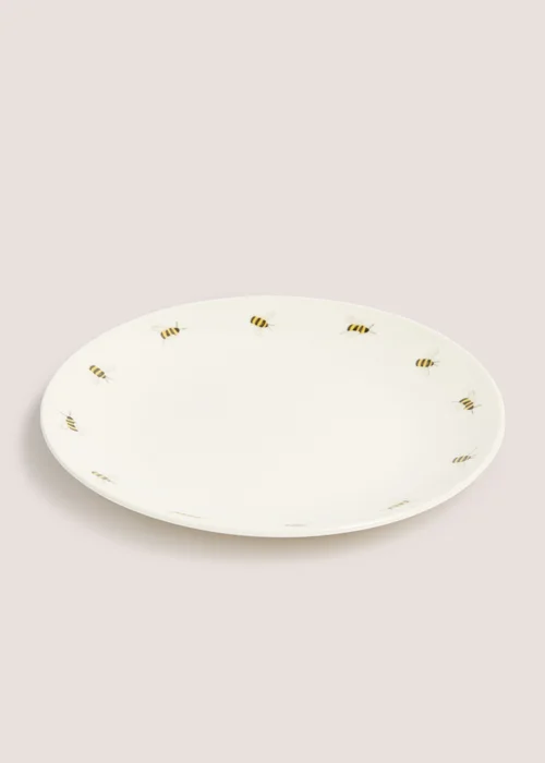 White Bee Daisy Plate (20cm) Image 1