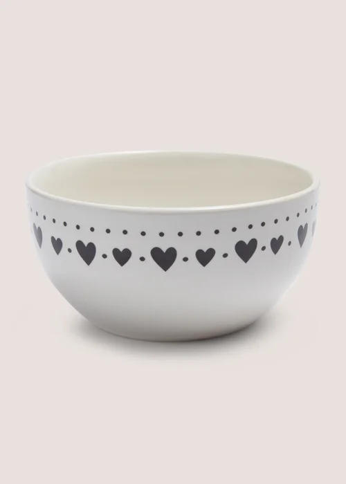White Heart Bowl Image 1