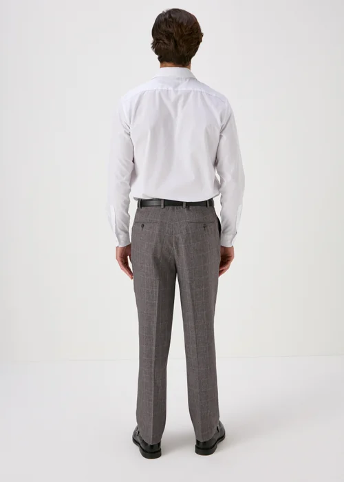 Taylor & Wright Grey Window Pane Flexiwaist Trousers - 32/L33 Image 2