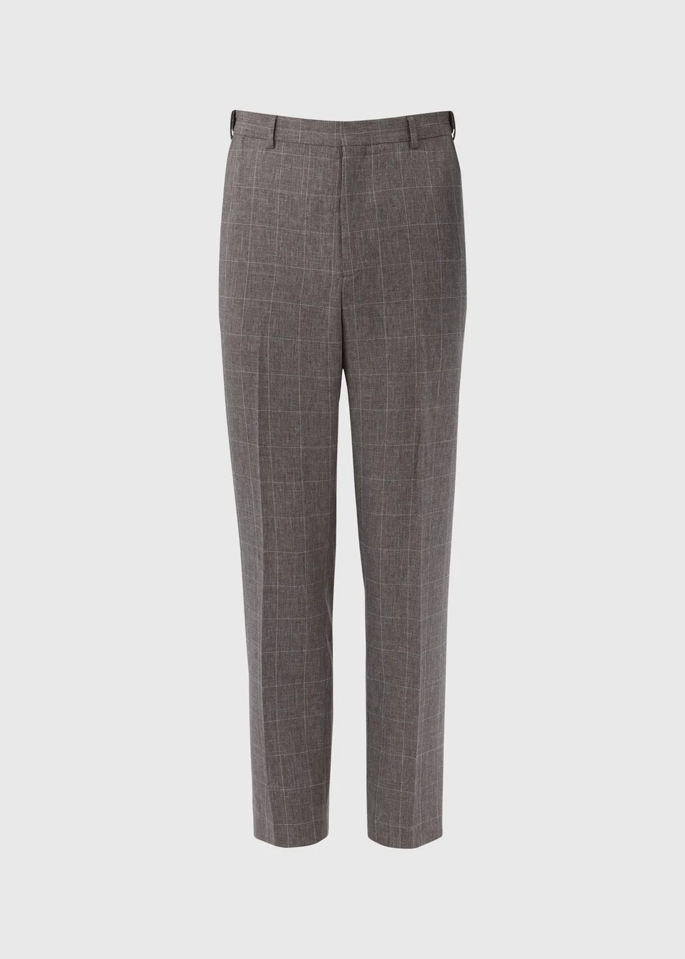 Taylor & Wright Grey Window Pane Flexiwaist Trousers - 32/L33 Image 5