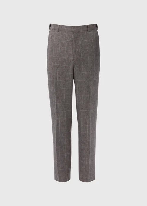 Taylor & Wright Grey Window Pane Flexiwaist Trousers - 32/L33 Image 5