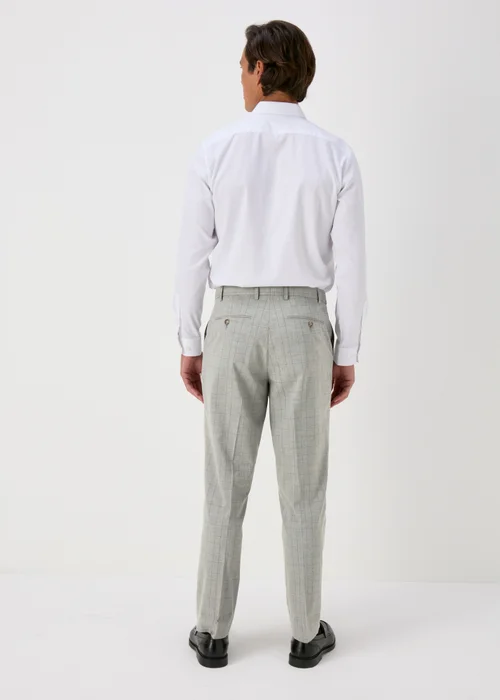 Taylor & Wright Grey Flexi Waist Check Design Trousers - 32 Waist 29 Leg Image 2