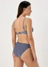 Navy Apex Stripe Textured Bikini Top - 6 Image 2