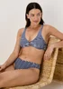 Navy Apex Stripe Textured Bikini Top - 6 Image 1