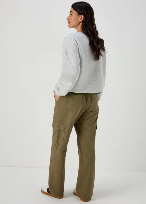 Papaya Petite Khaki Straight Leg Cargo Pants - 6 Image 2