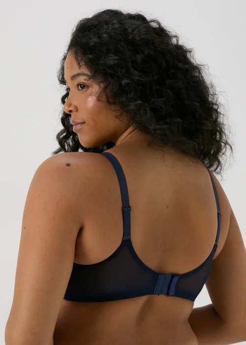 DD+ Navy Stretch Lace Bra - 34DD Image 2