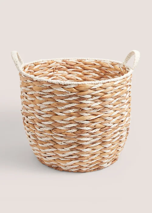 Woven Cabana Basket with Handles (32cm x 39cm x 39cm) Image 1