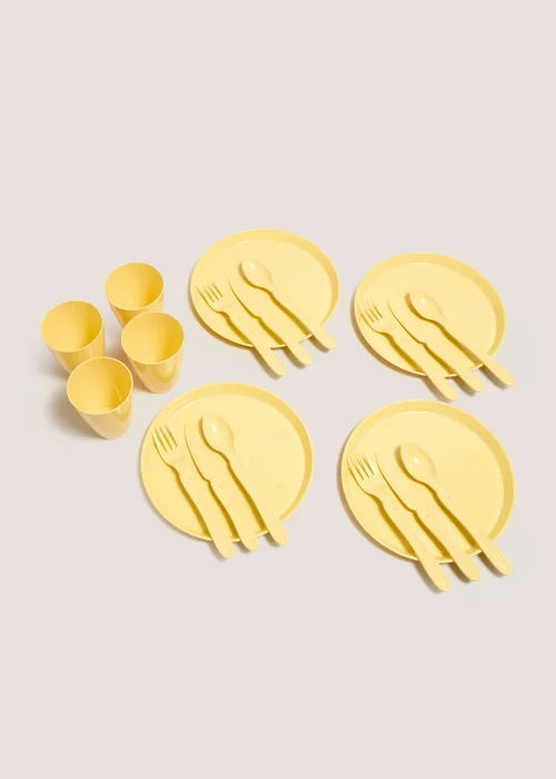 Outdoor Yellow Picnic Set Image 1