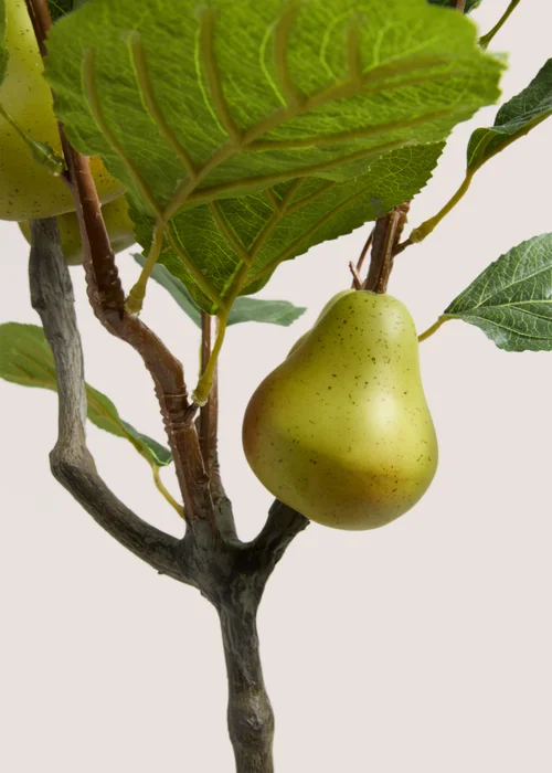 Faux Pear Tree in White Pot (105cm) Image 2